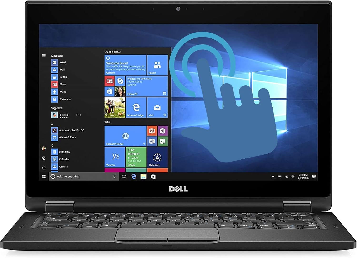 Dell Latitude 5289 12.5" FHD, Core i5-7300U 2.6GHz, SSD, 256GB Solid State Drive, Windows 10 Pro 64Bit, CAM, Touch (Renewed)