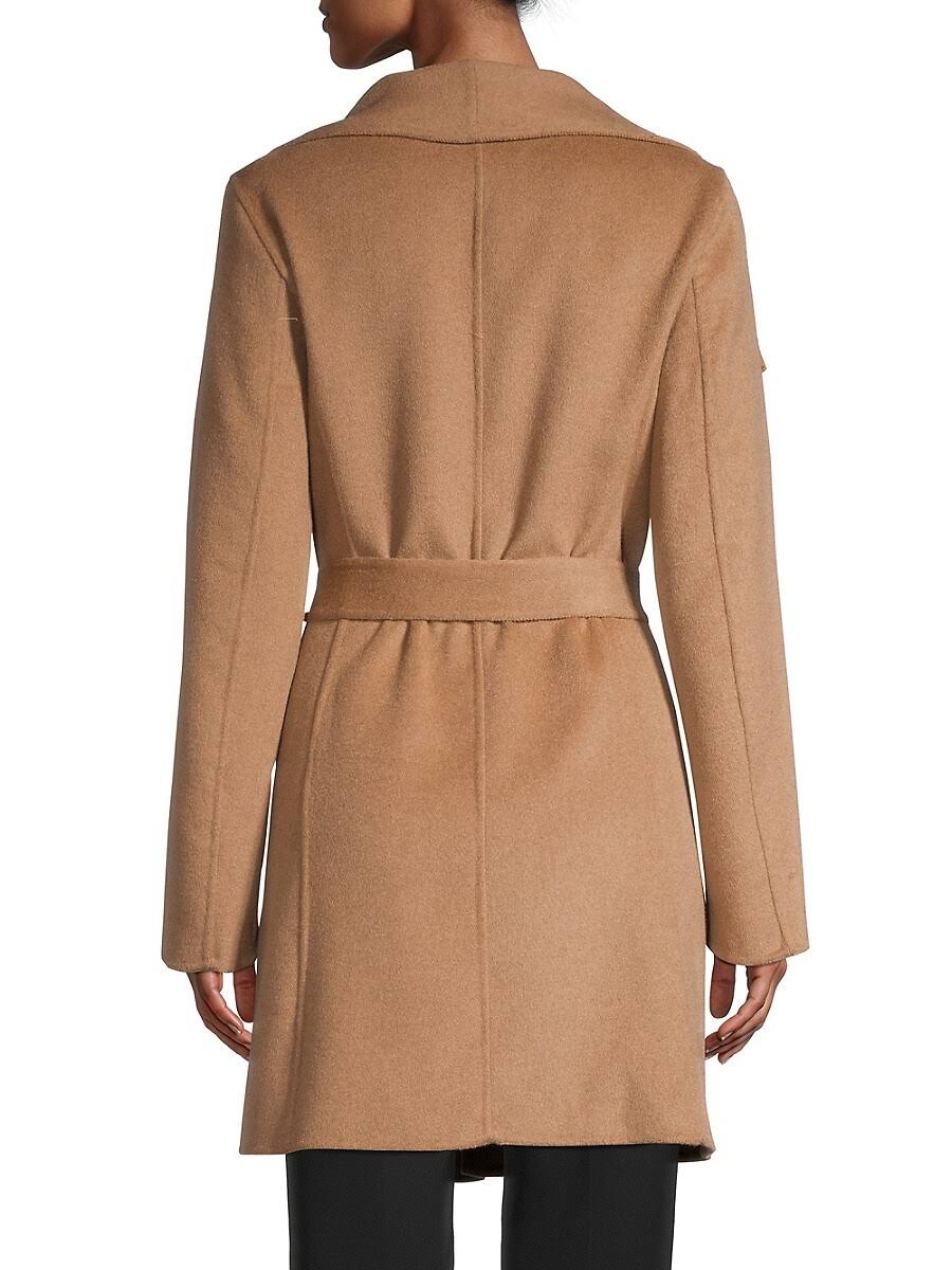 Tahari Ella Belted Wrap Coat - Black