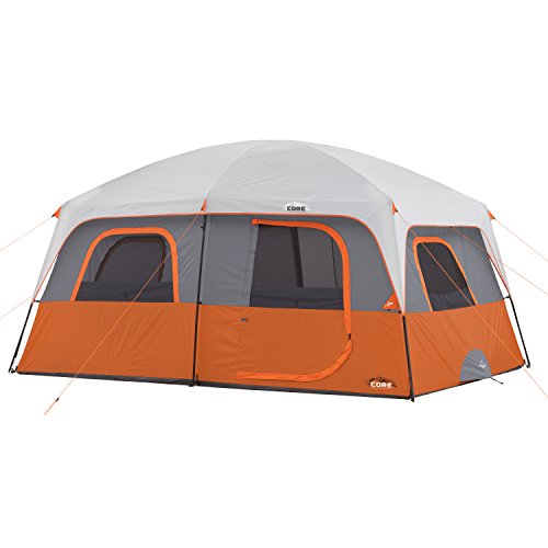 CORE Tent for Family Camping | 10 Person / 11 Person / 12 Person Large Multi Room Cabin Tents for Car Camping & Outdoor Adventures