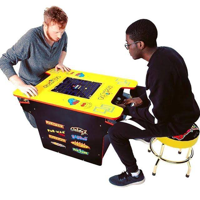 Arcade1Up - Deluxe 8-in-1 Head to Head Cocktail Table with Pac-Man and Galaga - Black