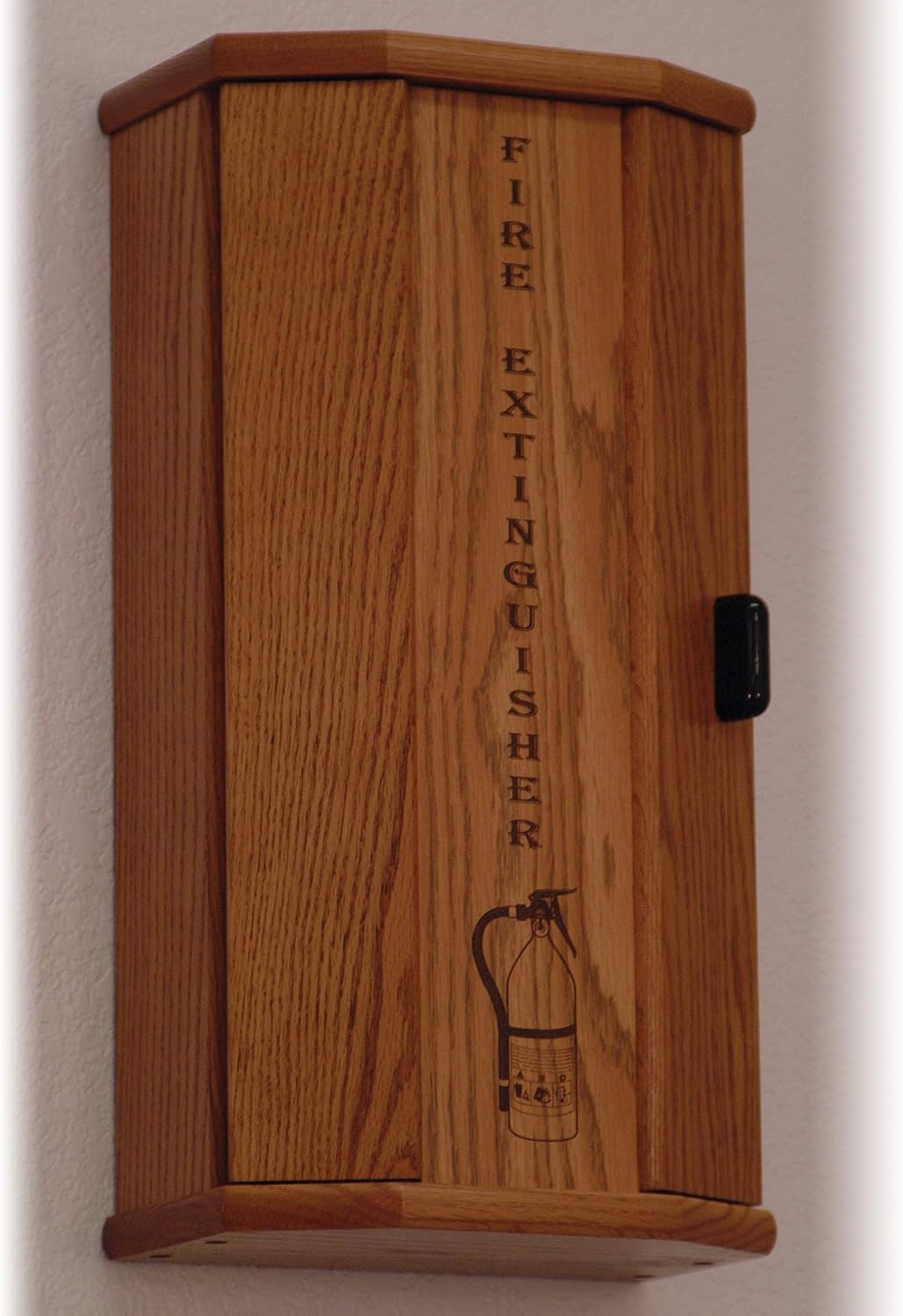 Wooden Mallet Fire Extinguisher Cabinet, 5-Pound, Mahogany/Engraved