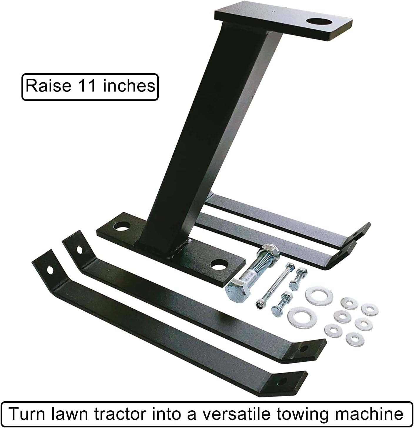Fivepine Lawn Mower Trailer Hitch Riding Mower Garden Tractor Hitch fit for John Deere/Cub Cadet/Husqvarna/Craftsman -Raise 11 inches Pack of 2