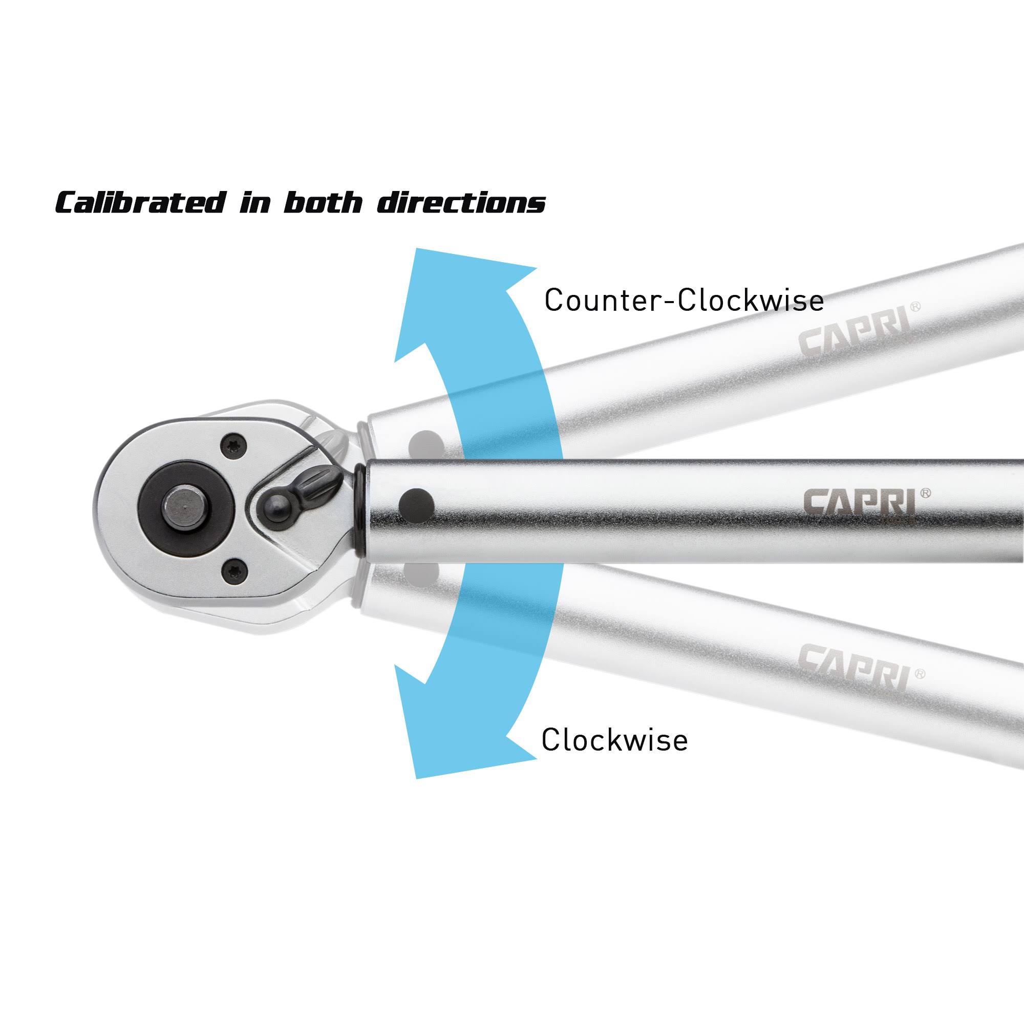 Capri Tools 1/4-Inch Drive 20-150 in/lbs Industrial Torque Wrench