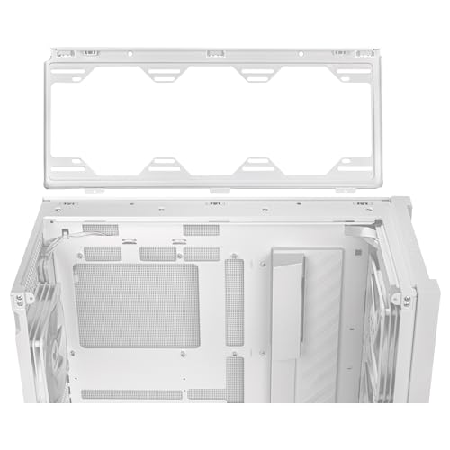 ASUS TUF Gaming GT302 ARGB ATX Mid-Tower PC Case – Four 140 x 28 mm ARGB Fans for High Airflow, Interchangeable Tempered Glass or Mesh Side Panels, Supports BTF Hidden-Connector Motherboards | White