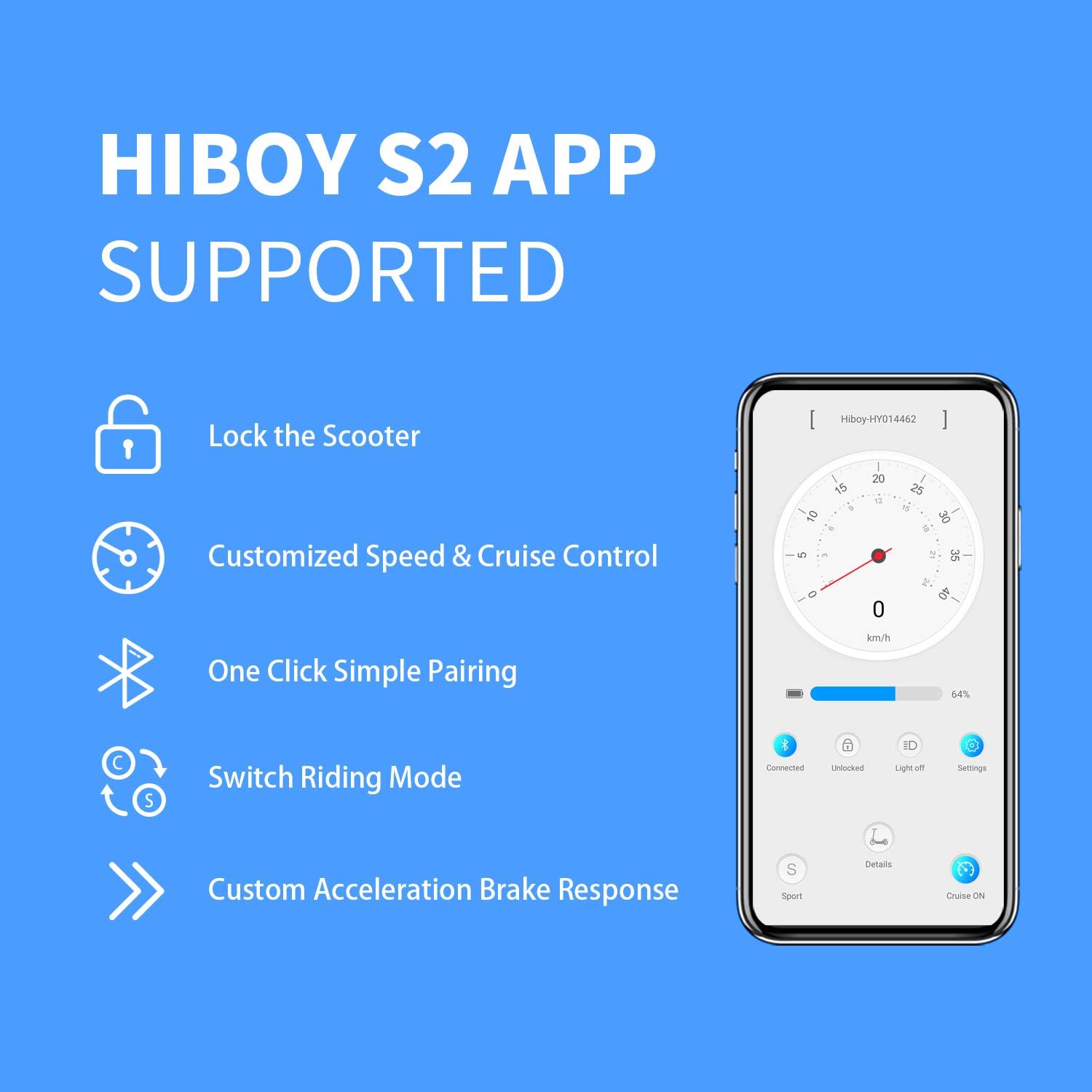 Hiboy S2 Pro Electric Scooter - 10" Solid Tires - 25 Miles Long-range & 19 Mph Folding Commuter Electric Scooter for Adults