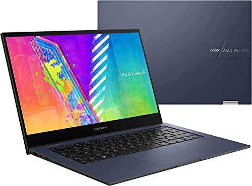 ASUS Chromebook Thin and Light 2-in-1 Laptop, 14" HD Touchscreen, Intel Celeron N4500, Intel UHD Graphics, 4GB RAM, 128GB Storage (64GB eMMC+MTC 64GB Flash Memory), Chrome OS, Blue