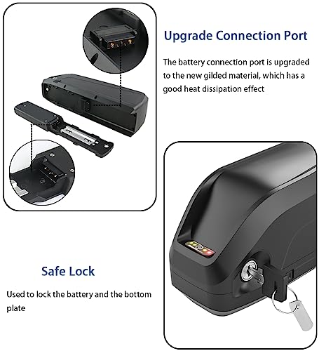 Joyisi 36V 48V 52V Ebike Battery 10Ah/13Ah/15Ah/19Ah Ebike Lithium Battery for 250W 500W 750W 1000W 1600W Electric Bicycles Motor and Bike Motor Conversion Kit