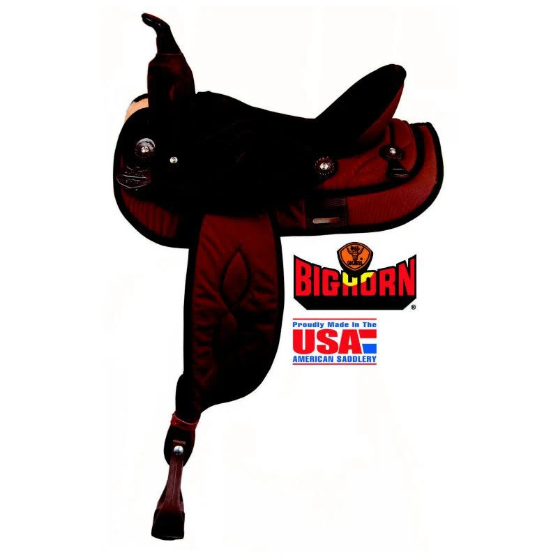 Big Horn Synthetic Suede Trail Saddle 12in Brown