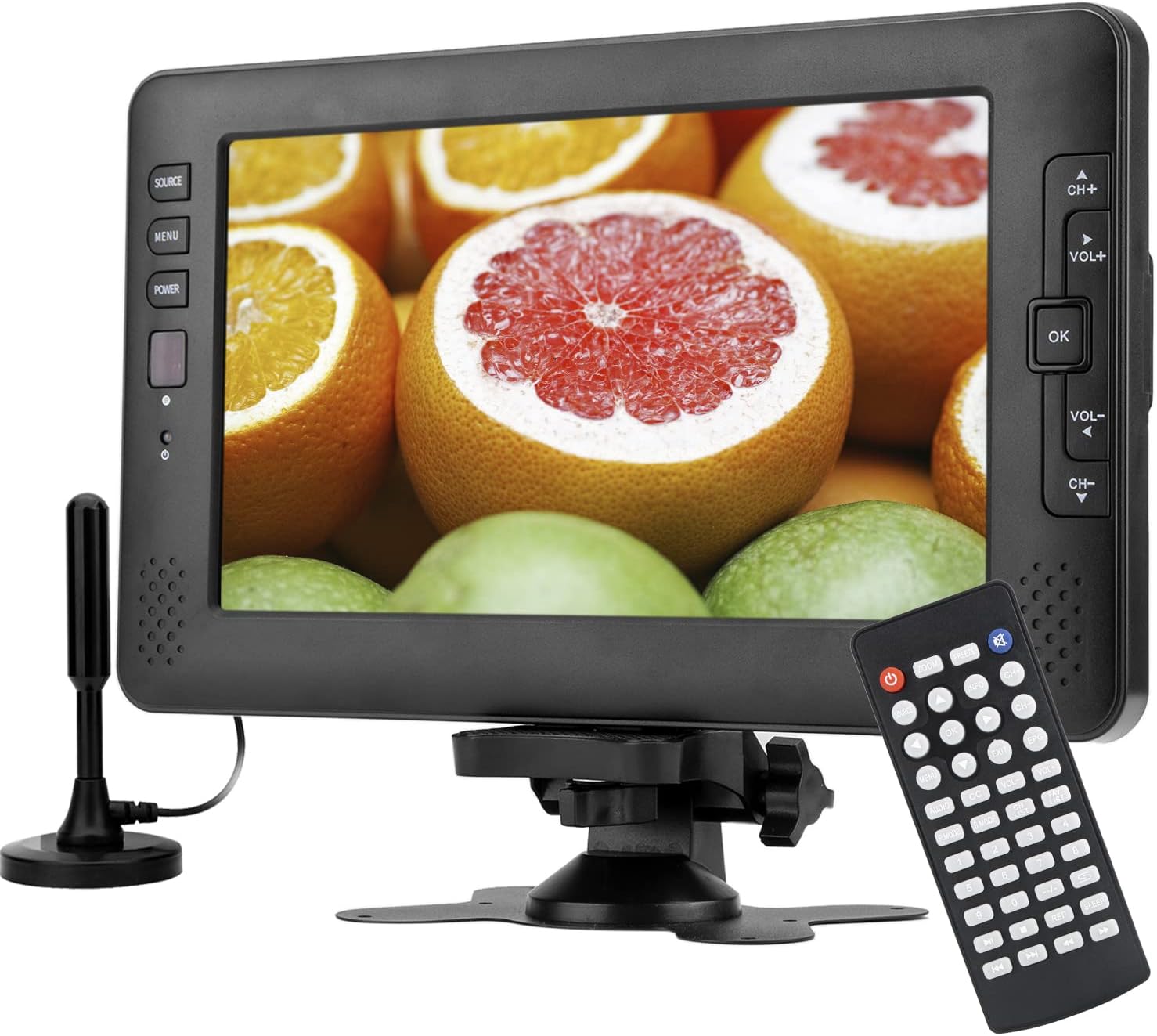 9 inch Small tv Portable, Portable tv with Antenna, Battery Operated tv Portable Digital atsc Tuner,Support USB Interface,AV Video Input, Suitable for Camping,Kitchen,RV use