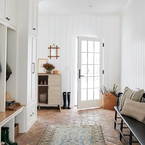 Storage Cabinet with Doors and Shelves, Pantry Cabinet Cupboard w/4 Doors 3 Open Shelves, Freestanding Sideboard Buffet Cabinet Floor Cabinet for Kitchen Laundry Utility Room
