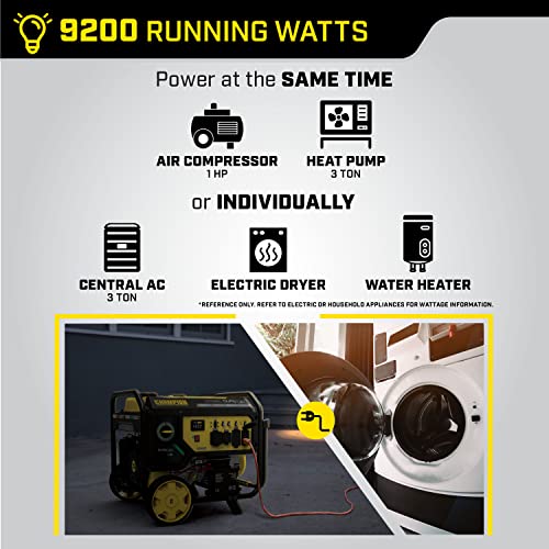 Champion Power Equipment 15,000-Watt MKE Series Portable Generator with Electric Start and CO Shield