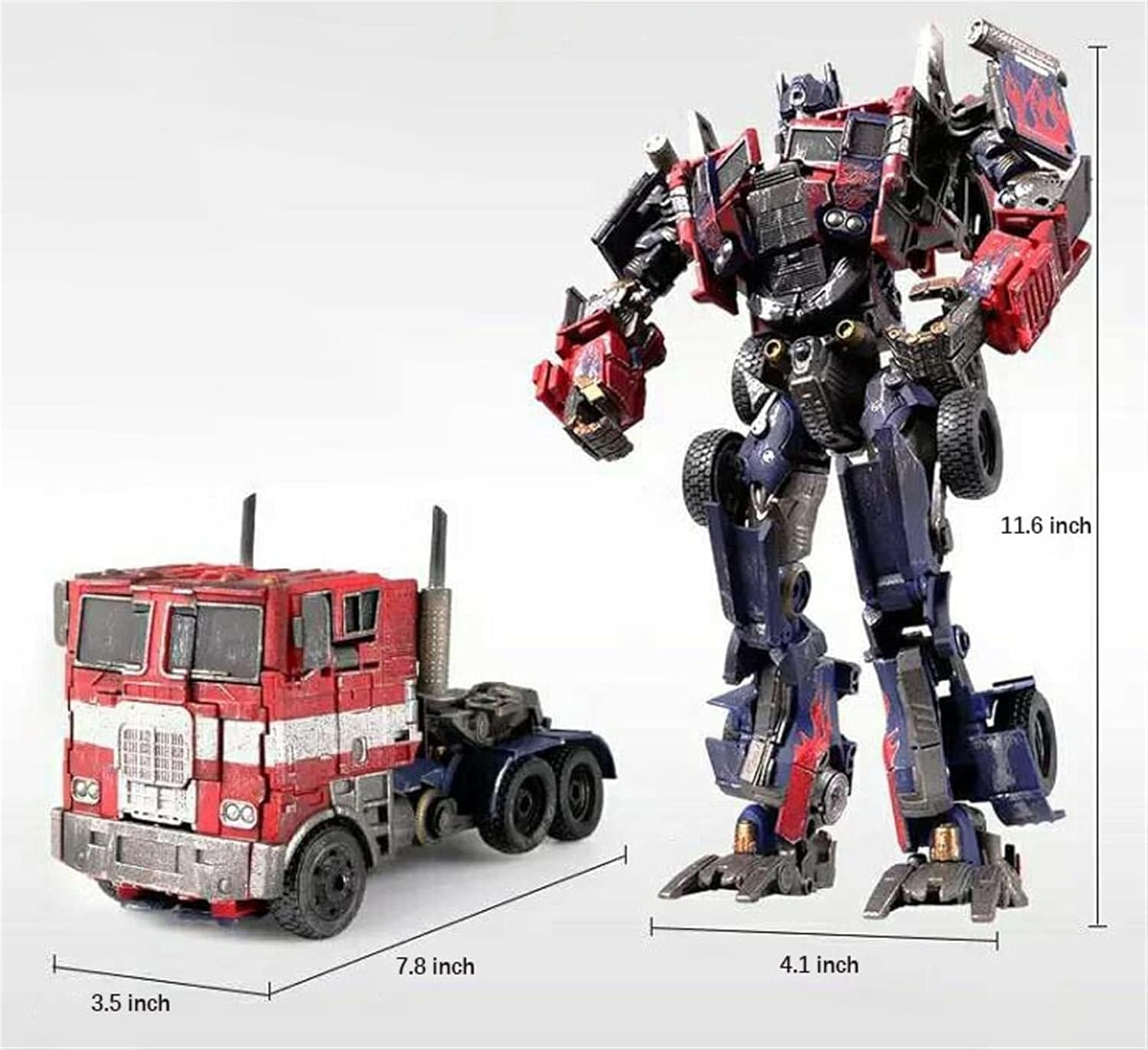 Transformer Toy Action Figure, Optimus Prime Leader Class Battle Damaged Edition，Multi-colored