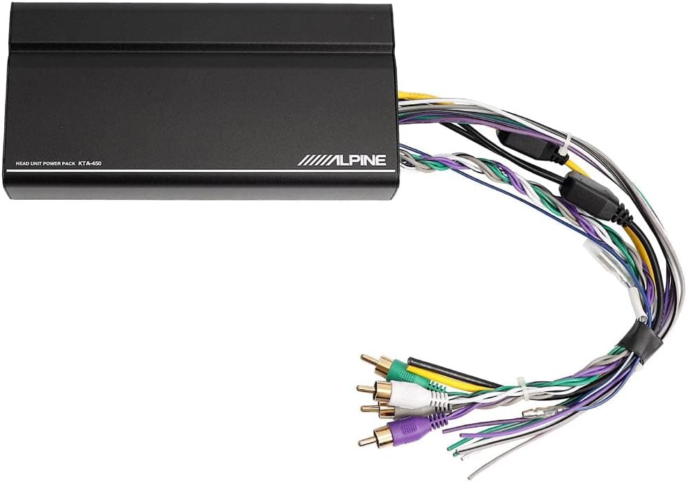Alpine iLX-W650 Receiver Compatible with CarPlay and Android Auto - Includes KTA-450 4-Channel Power Pack Amp