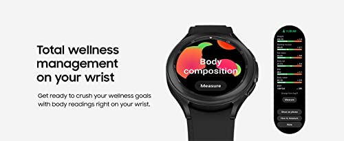 SAMSUNG Galaxy Watch4 Classic Version 46mm Black Stainless Steel Smartwatch| Verizon 4G LTE| with ECG Monitor Tracker for Health & Fitness + GPS Fall Detection- (Renewed)