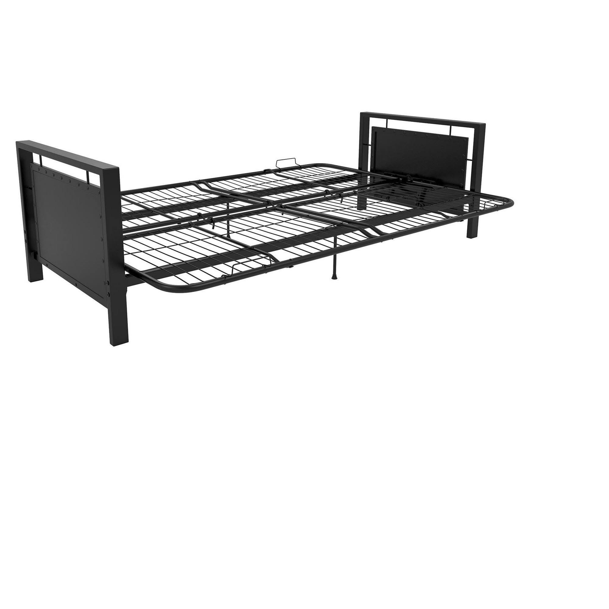 DHP Henley Metal Arm Futon Frame, Black Metal