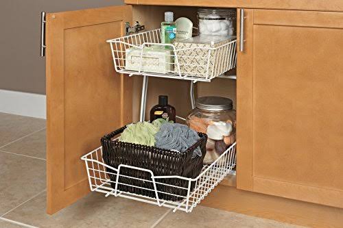 ClosetMaid 3609 2 Tier 14-inch Kitchen Cabinet Organizer, White