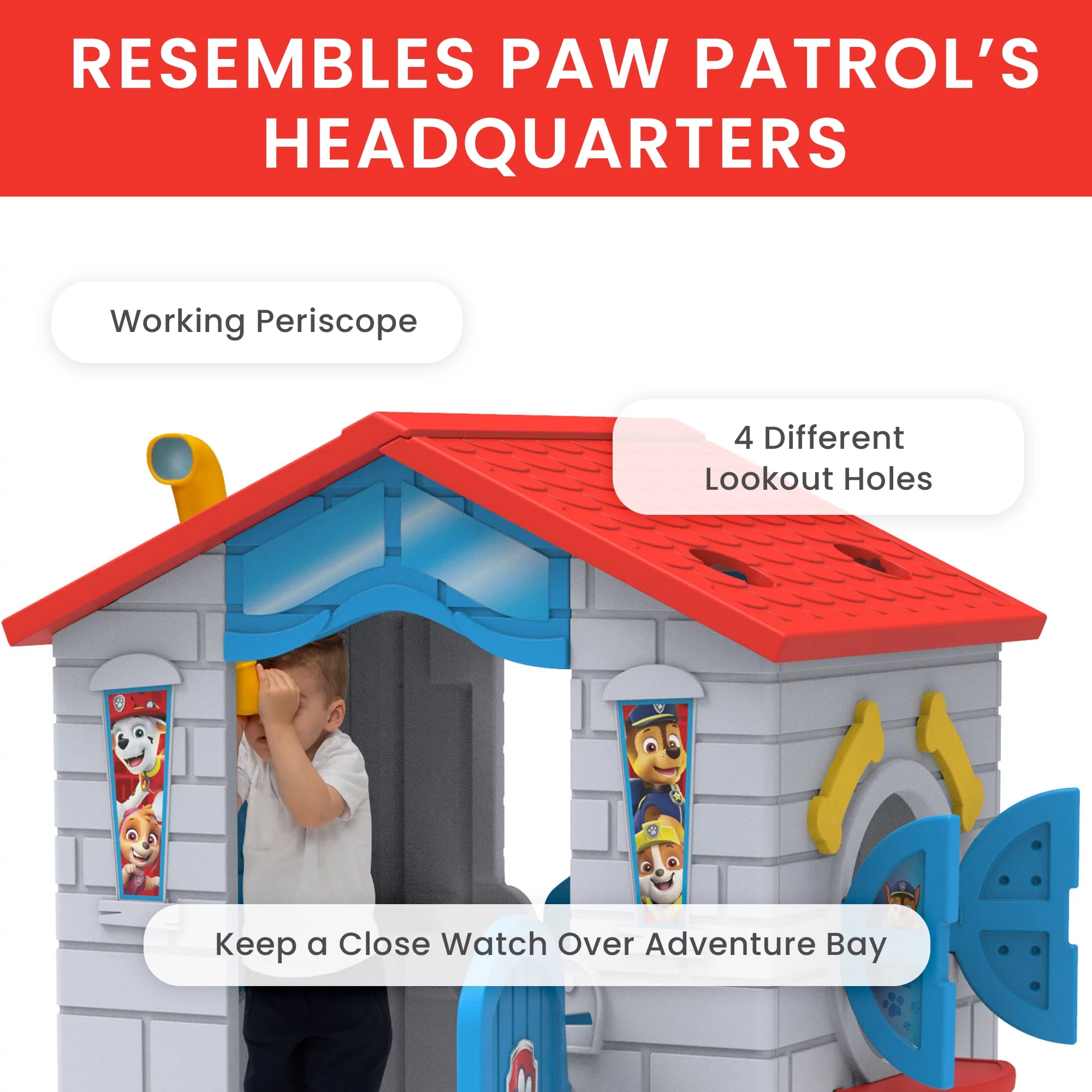 Nick Jr. PAW Patrol Plastic Indoor,Outdoor Playhouse with Easy Assembly