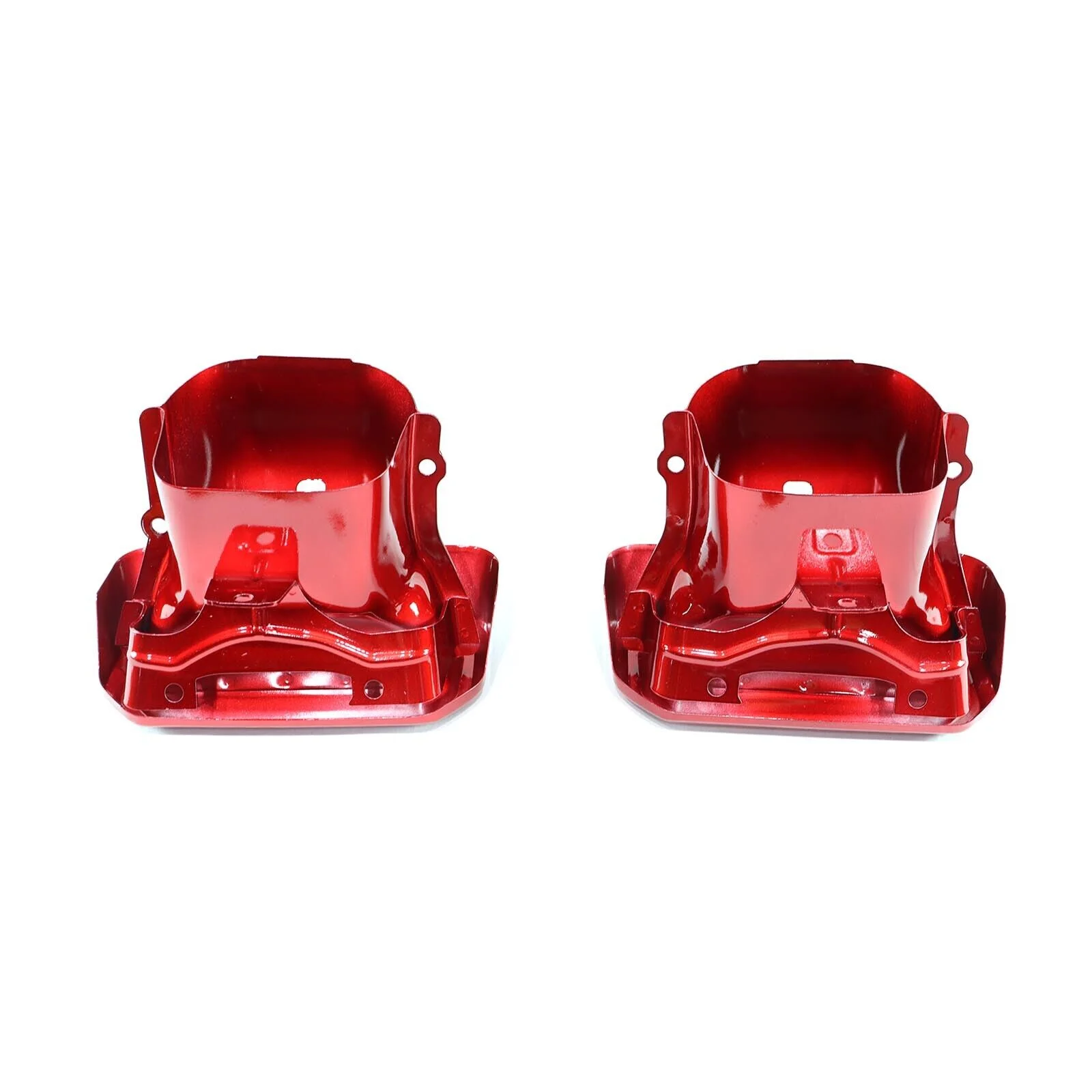 2PCS Exhaust Bezels Red Fit For 2019 - 2023 Chevy Silverado GMC Sierra 1500