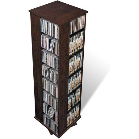 Prepac Large Four-Sided Spinning Tower Storage Cabinet, Espresso
