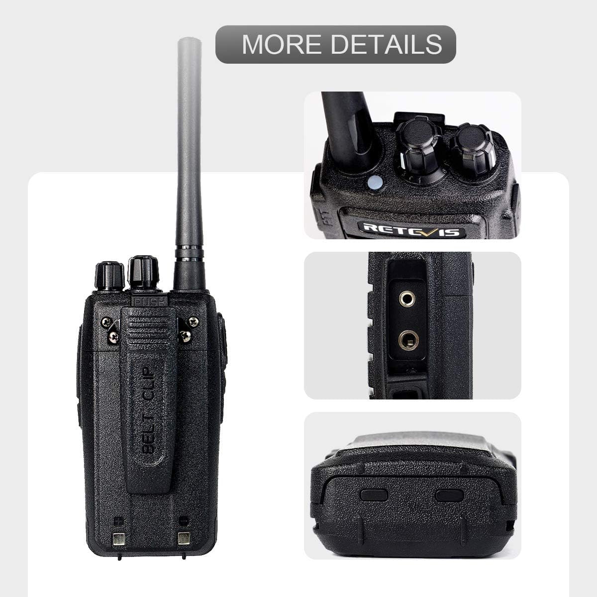 Case of 4,Retevis RT21 Walkie Talkies Adults Rechargeable, Two Way Radios Long Range,16 Channels VOX Hands Free Emergency 2-Way Radio for Family and Small Organization Business Pack of 2