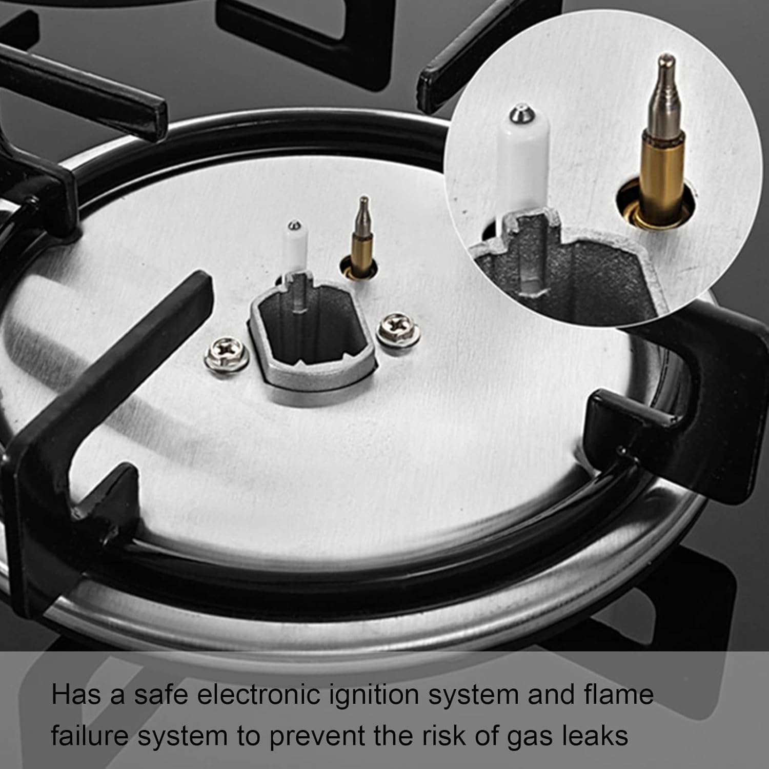 Gas Cooktop - 24 inch 4 Burners Built-in Stove - LPG/NG Dual Fuel Drop-in Tempered Glass Surface Gas Hob,Easy Clean Gas Stoves for Kitchen