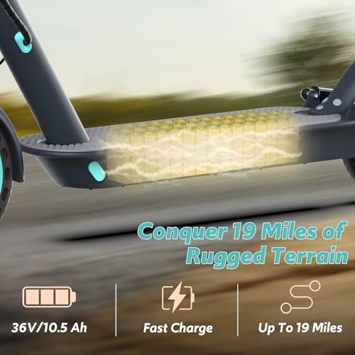 Electric Scooter for Adults Long Range Miles, 500/600W Motor & 10" Vacuum Tires, Foldable Design with Dual Disc Brakes, Smart App Control