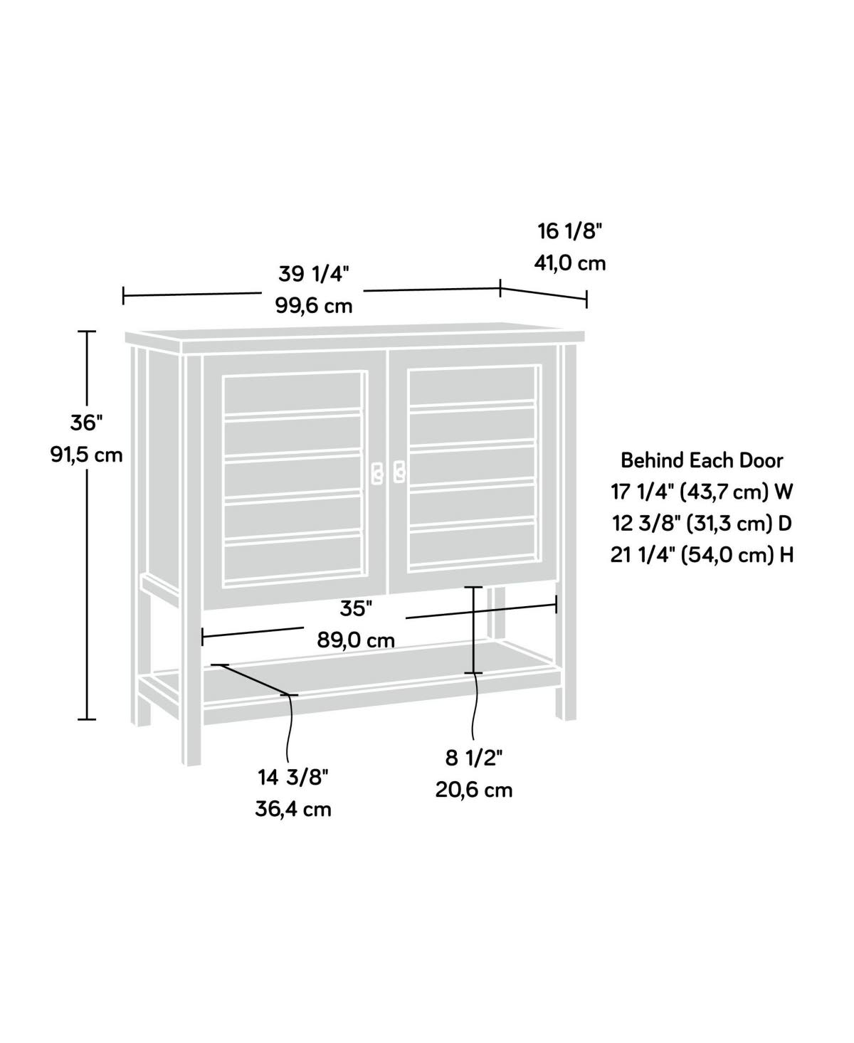 Sauder - Cottage Road Storage Cabinet - Soft White