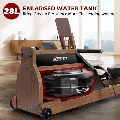 JOROTO Rowing Machines for Home Use, Foldable Rower Machine with Bluetooth Monitor, Tablet Holder Water Rowing Machine