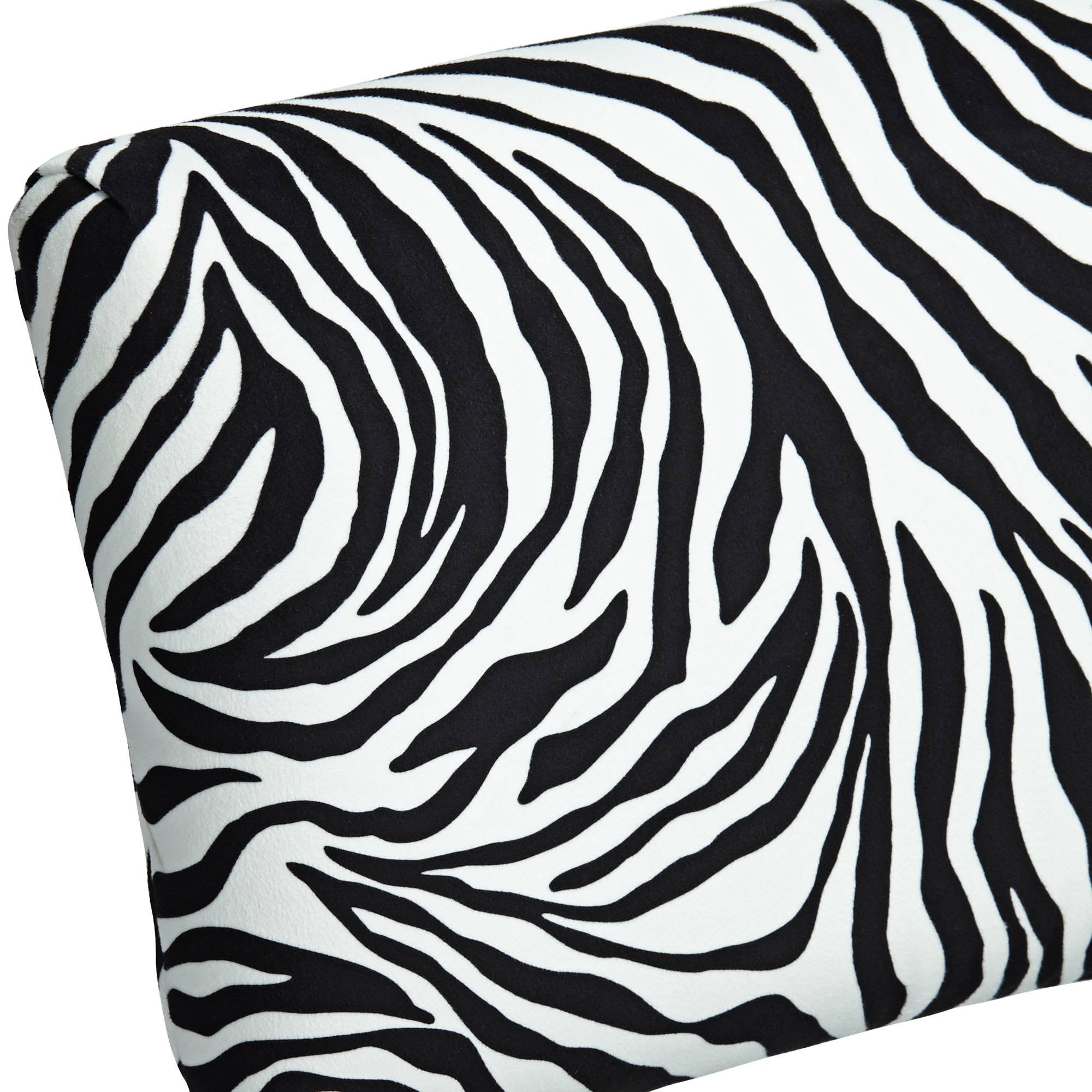 Studio 55D Zambia Zebra Print Accent Chair with Velvet Fabric