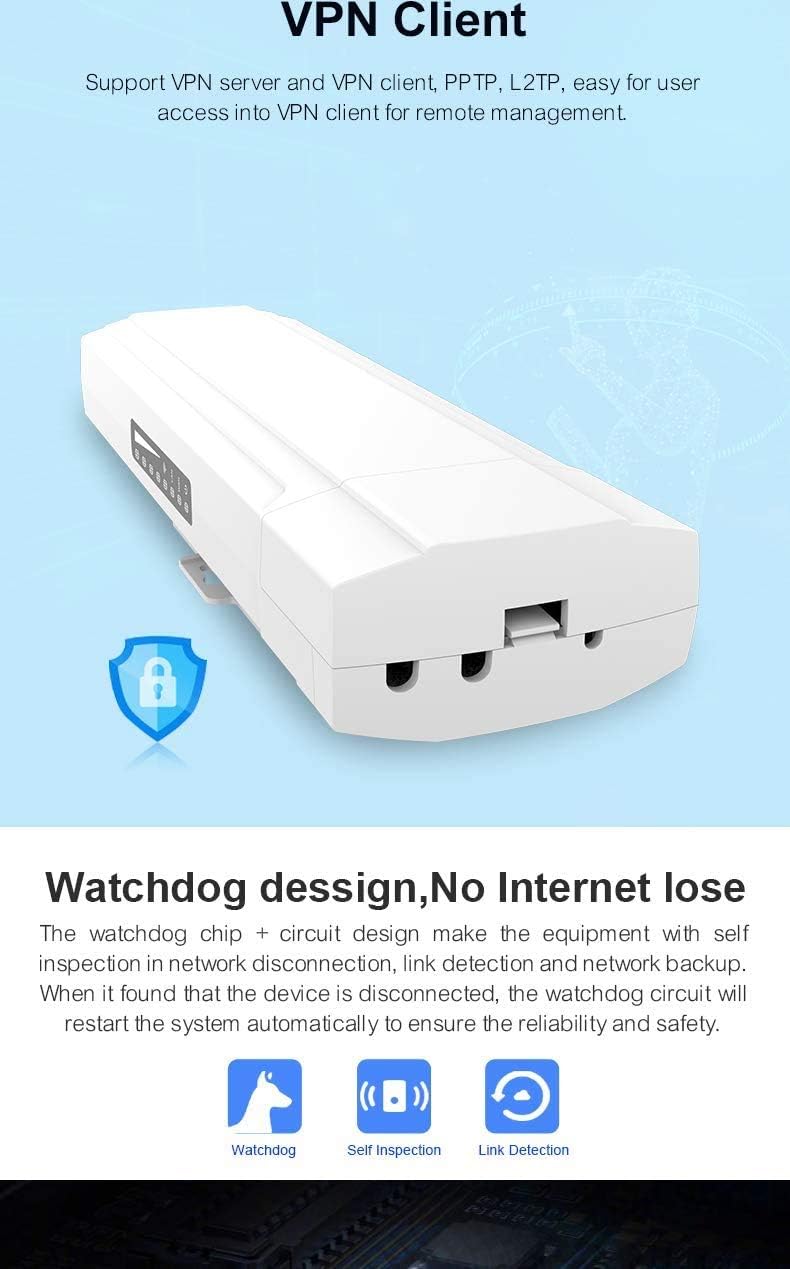 Outdoor 4G LTE Unlocked CPE Router with SIM Card Slot for AT&T, T-Mobile and Pronto SIM. CAT4 Modem with Long Range LTE Antenna for RVs, Boats, Remote and Rural Applications