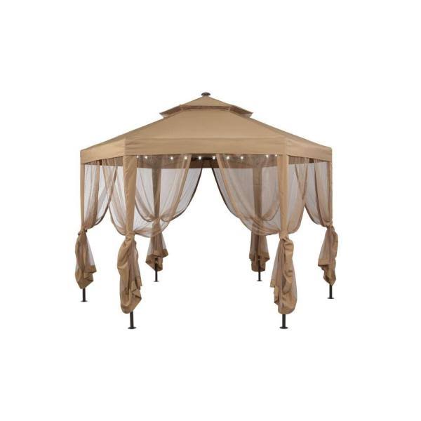Hampton Bay 10 ft. x 10 ft. Solar Gazebo Replacement Canopy
