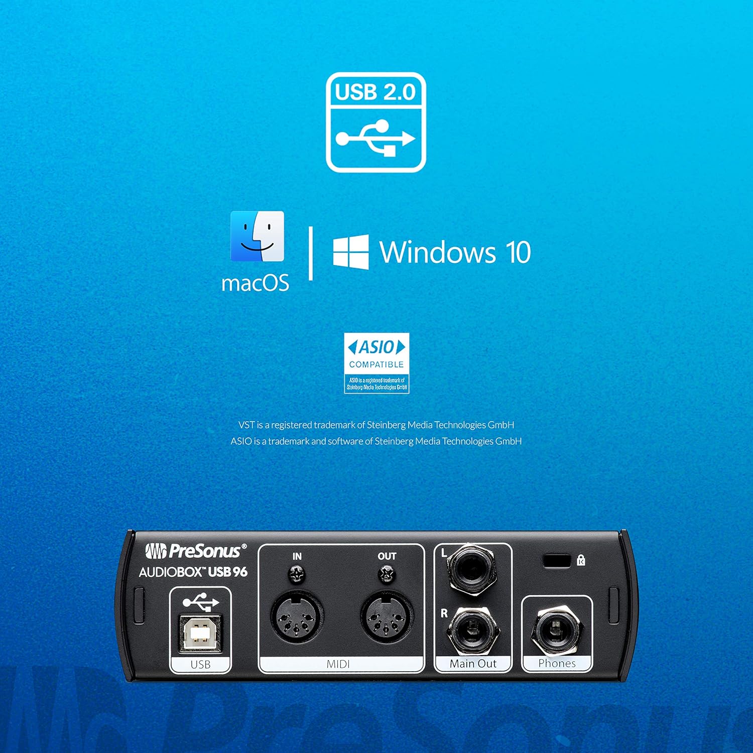 PreSonus AudioBox 96 Studio USB 2.0 Recording Bundle with Interface, Headphones, Microphone and Studio One software