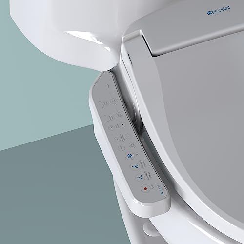 Brondell Swash Bidet Seat with Side Arm Controls, Oscillating Stainless-Steel Nozzle, Warm Air Dryer, Ambient Nightlight