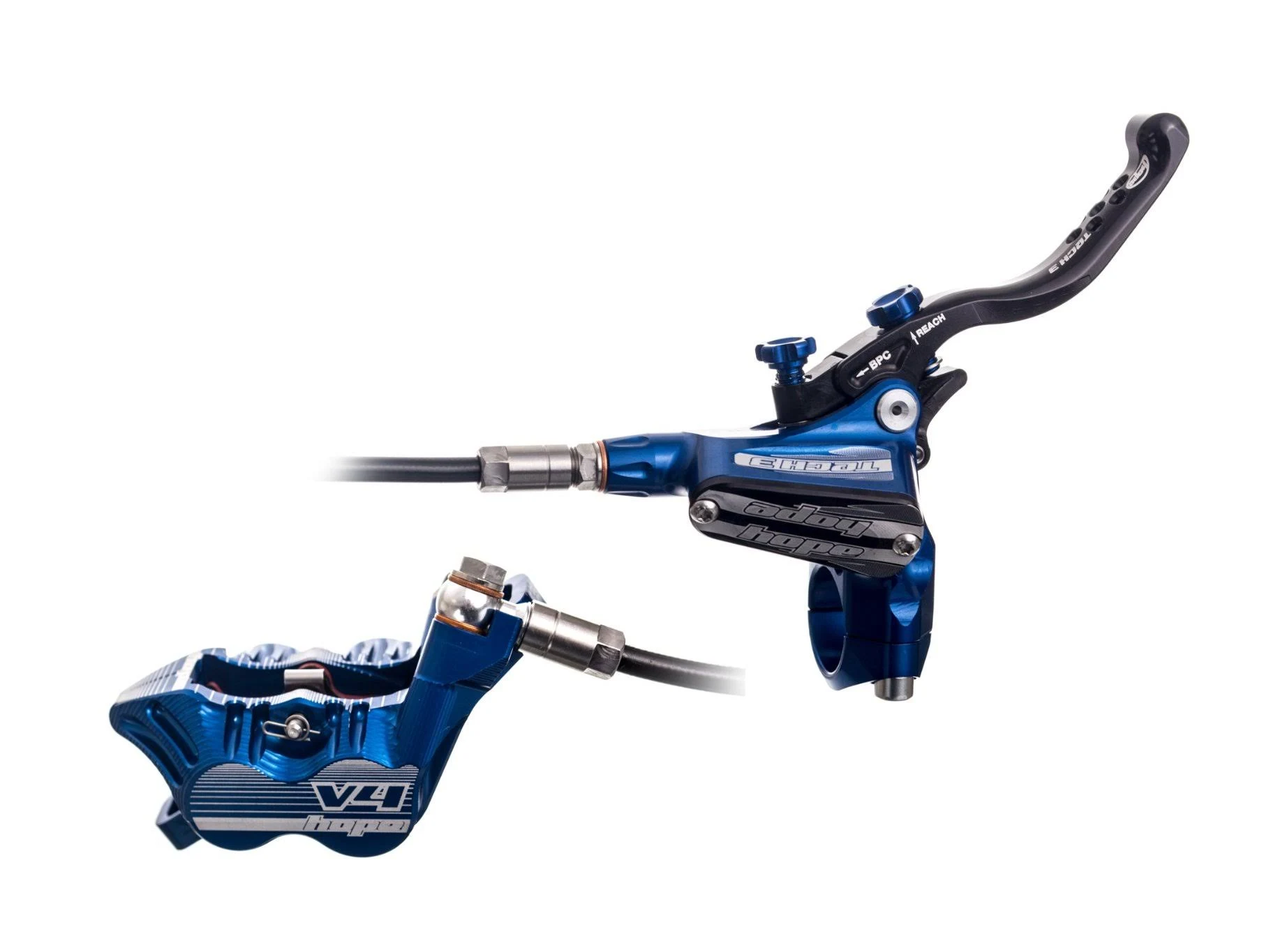 Hope Tech 3 V4 Disc BRAKE, Left/Front - 74mm Black