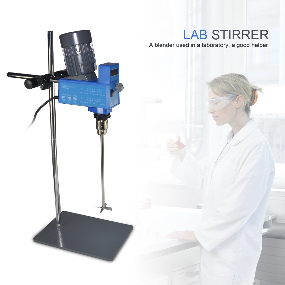 XZBELEC 20L Electric Overhead Stirrer Mixer 2000RPM Digital Lab Mixer Blender Variable Speed Electric Overhead Mixer (Overhead Stirrer 20L)