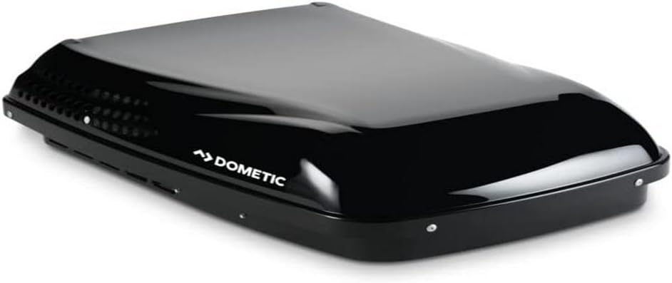 Dometic Penguin II Low Profile Rooftop AC- Single-Zone RV Air Conditioner with Pre-Installed CT Control Board - Hi Cap 15K BTU, Black High Capacity Camper Air Conditioner