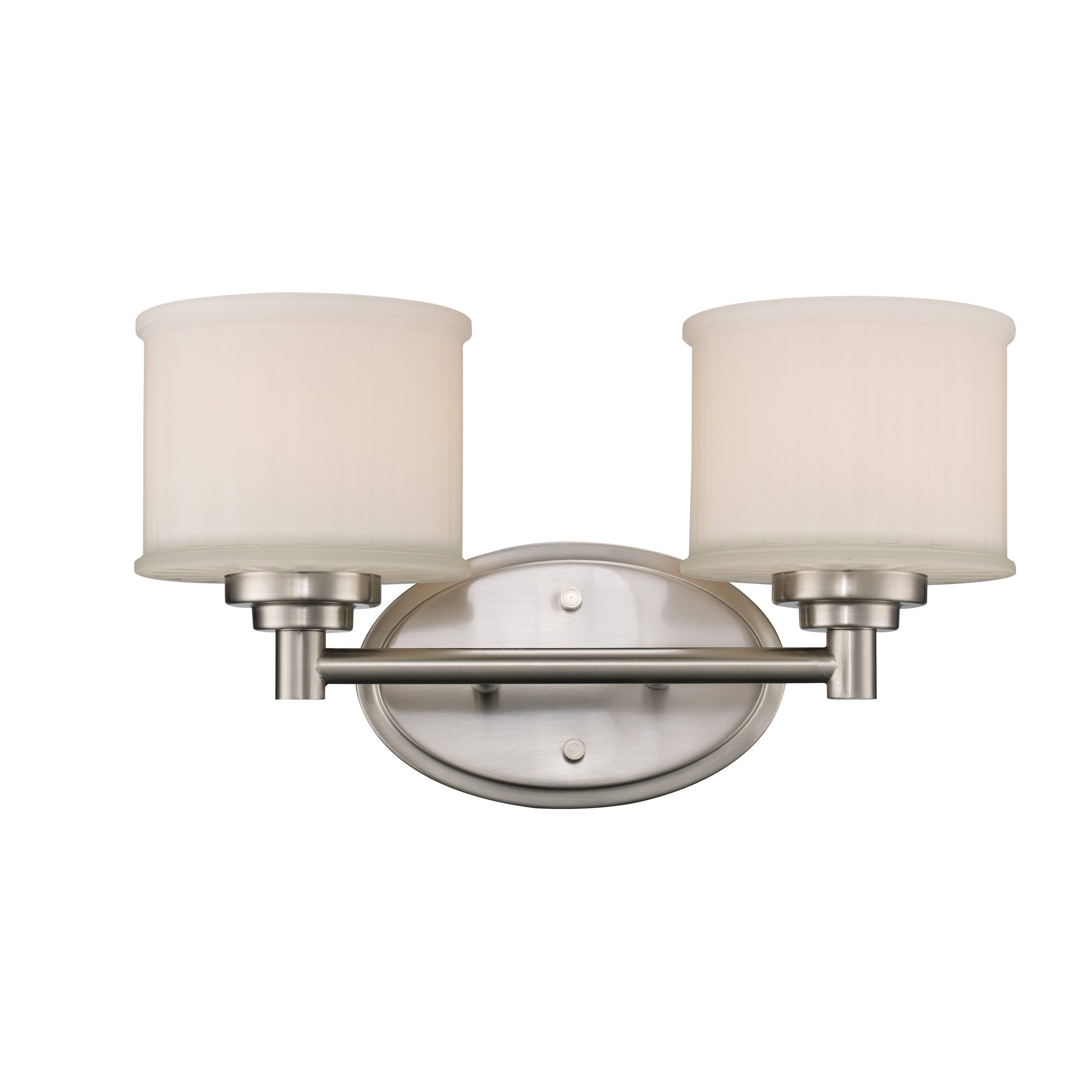 Cahill Brushed Nickel 2-Light Vanity Bar, Trans Globe Lighting 70722 BN