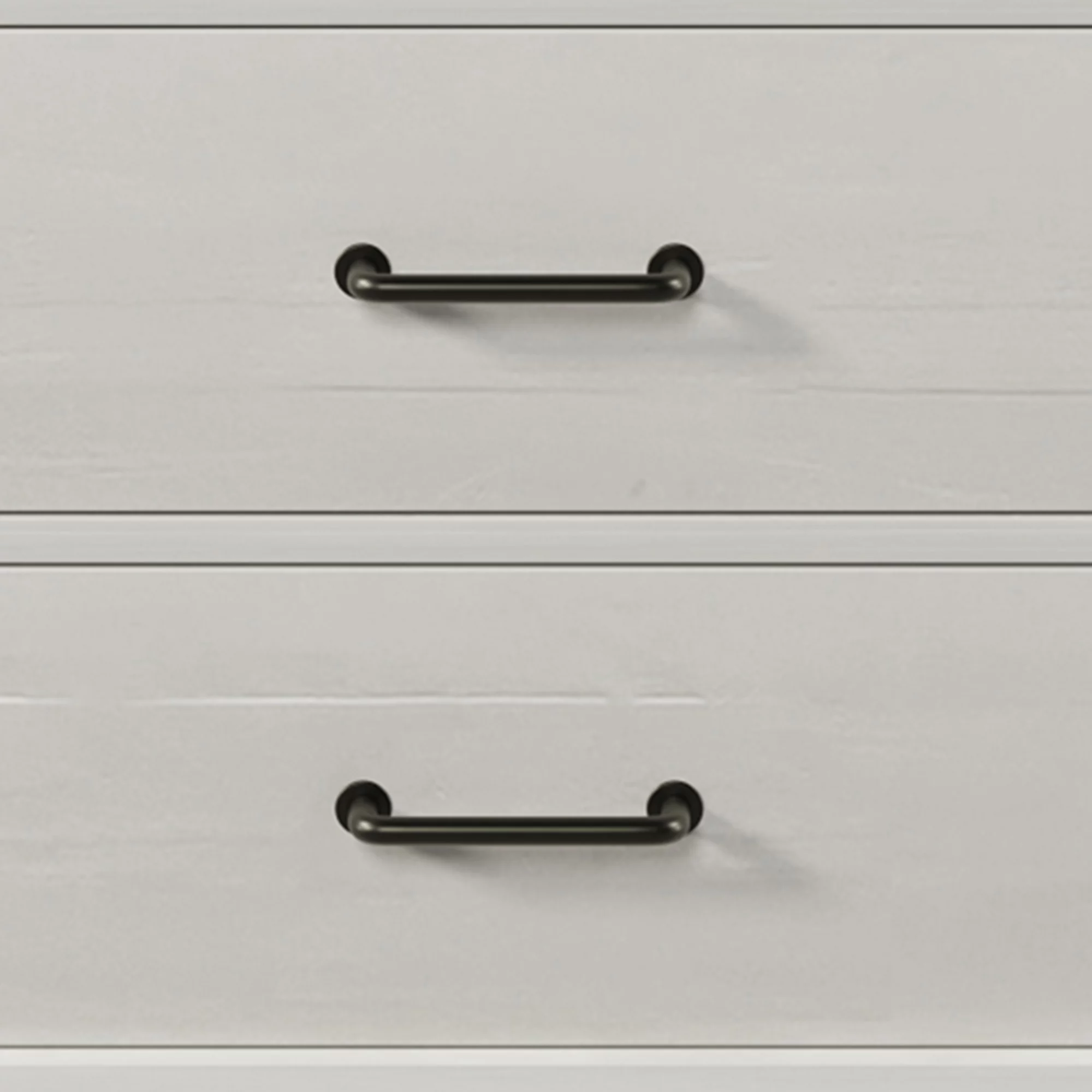 Rustic Farmhouse Style Solid Pine Wood Six-Drawer Chest Tallboy for Bedroom, Living Room, White