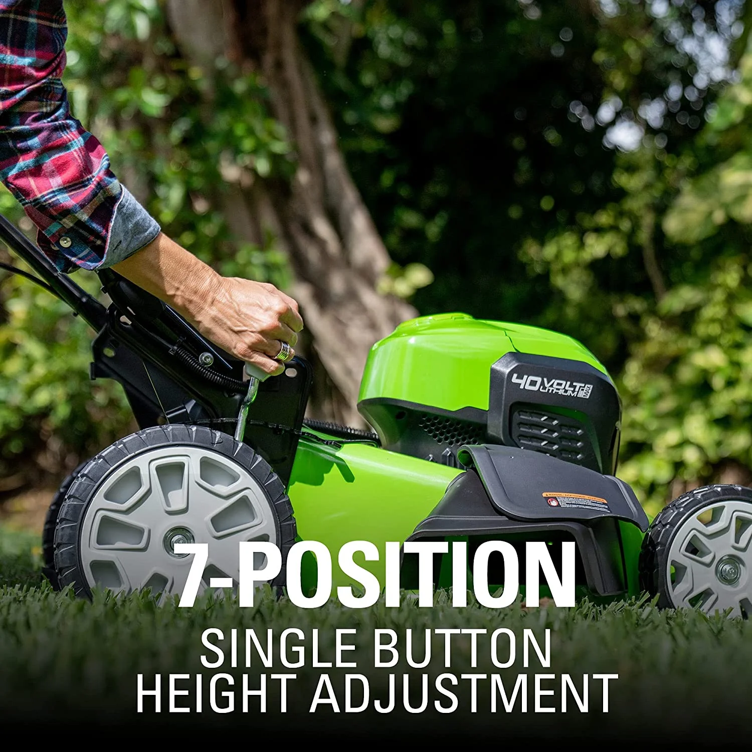 Greenworks 40V 21 Brushless (Smart Pace) Self-Propelled Lawn Mower, 2 x 4Ah USB (Power Bank) Batteries and Charger Included MO 21 Mower (2 x 4.0Ah)