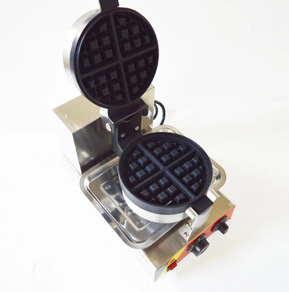 Techtongda Nonstick Electric Rotated Waffle Maker Iron Machine Single Station Rotary Waffle Maker