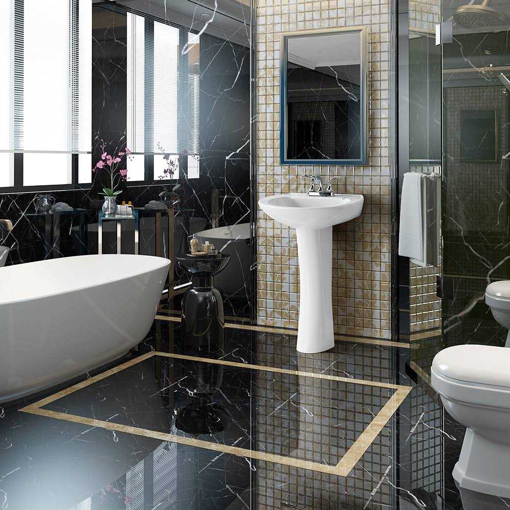 tosestores Aquasource 33.66-in H White Vitreous China Pedestal Sink Combo ML-20601 - Shop Hardware Tools Online Store
