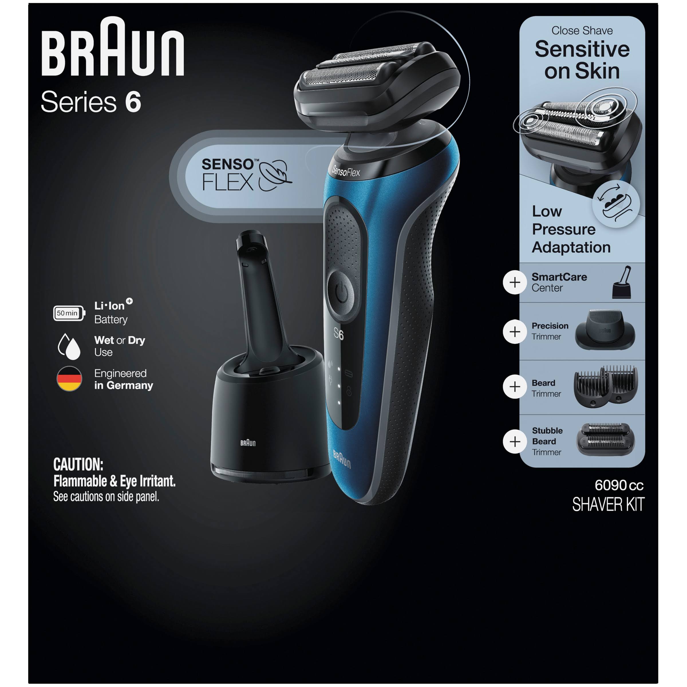 Braun Series 6 6090cc Electric Razor for Men with Smartcare Center