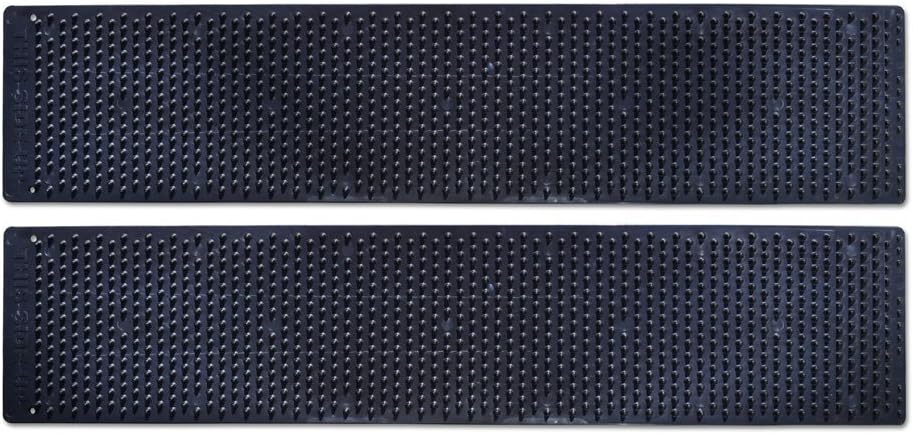 Portable Tire Traction Mats - Two Emergency Tire Grip Aids Used To Get Your Car, Truck, Van or Fleet Vehicle Unstuck In Snow, Ice, Mud, And Sand - Black, 2 Pack