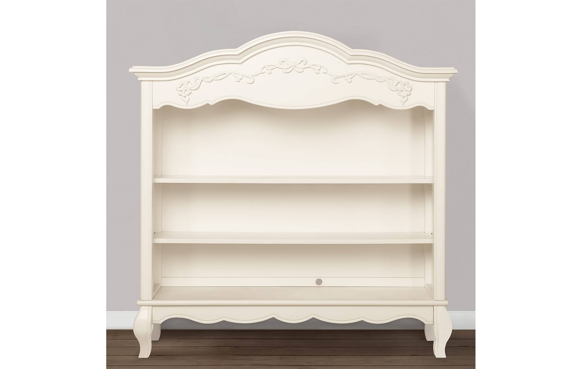 Evolur Aurora Hutch/ Bookcase in Ivory Lace
