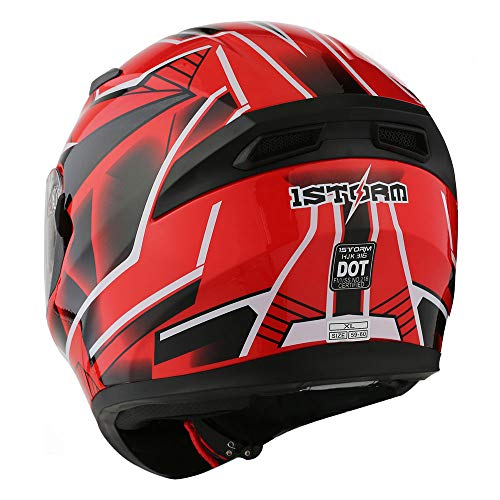 1Storm Motorcycle Full Face Dual Visor Helmet Bundle with Spoiler and Motorcycle Bluetooth Headset: HJK316 Matt Black