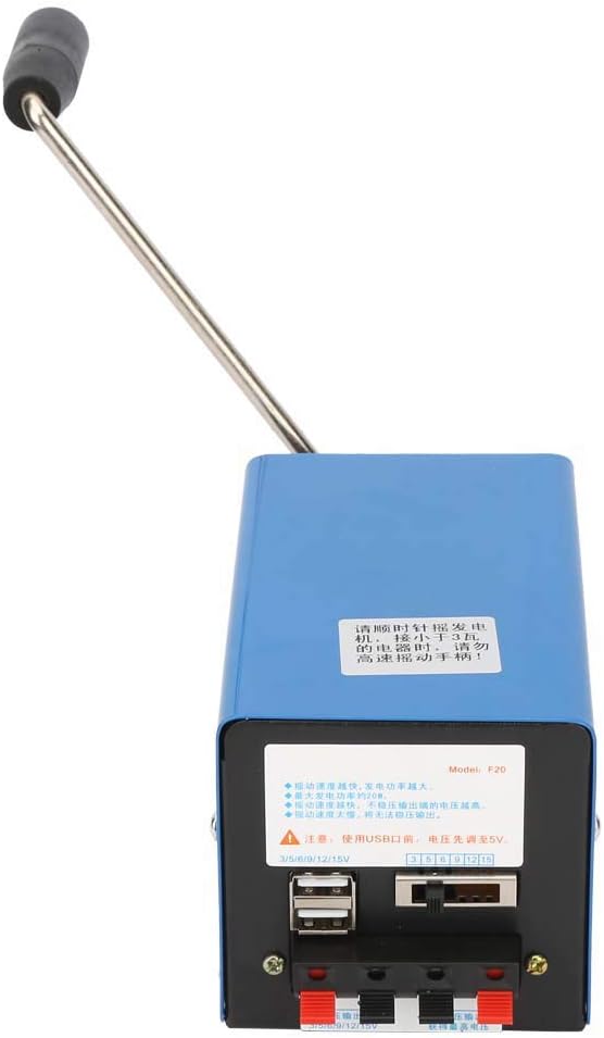 Hand Crank Generator Hand Crank Charger USB Generator for Emergency Survival Experiments Power Supply Camping Field Works