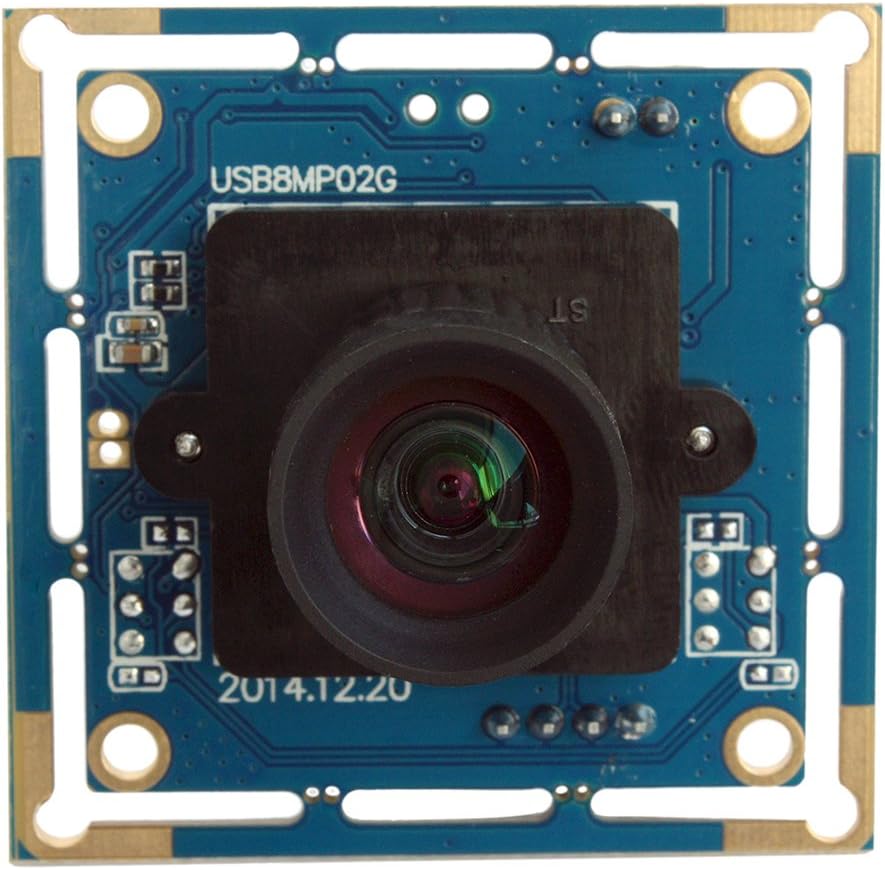 ELP 170degree fisheye Lens 8MP Camera Module with USB Port for HD high Resolution Video Image View