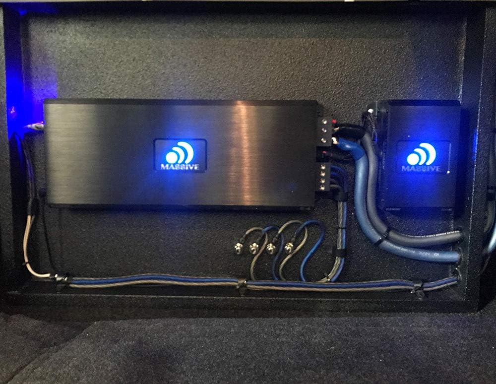 Massive Audio E3 - Car Audio 2,800 Watt Nano Edge Series, Monoblock Car Amplifier, Bass Boost, 1 Ohm Stable