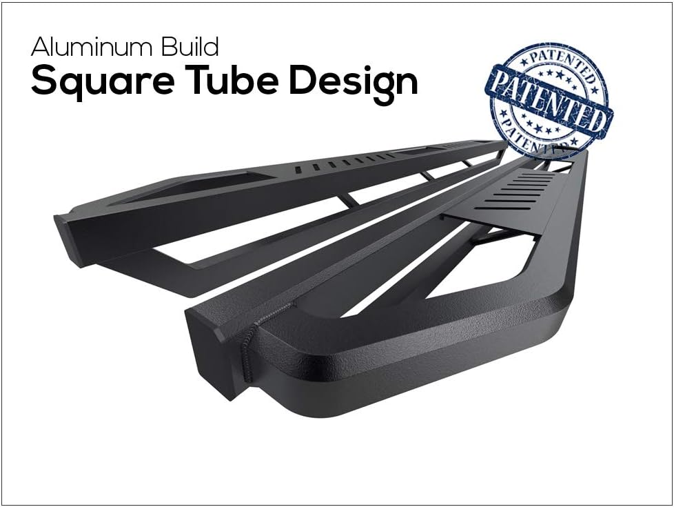 APS iArmor 6.5in Nerf Bars Square Rocker Guards Compatible with Nissan Frontier Crew Cab 05-22
