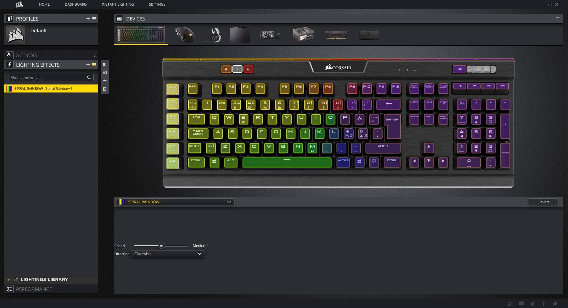 Corsair K70 Lux Cherry MX RGB Red Mechanical Gaming Keyboard